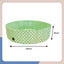 Green checkered inflatable pool with dimensions on a white background
