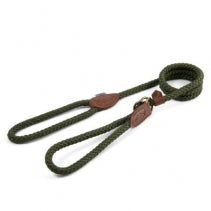 Ancol Heritage Rope Slip & Control Lead –Green  (1.5m x 12mm)