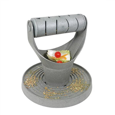 Gray chicken feeder 