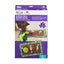 Dog activity mat packaging with illustrations of a garden game and a dog.