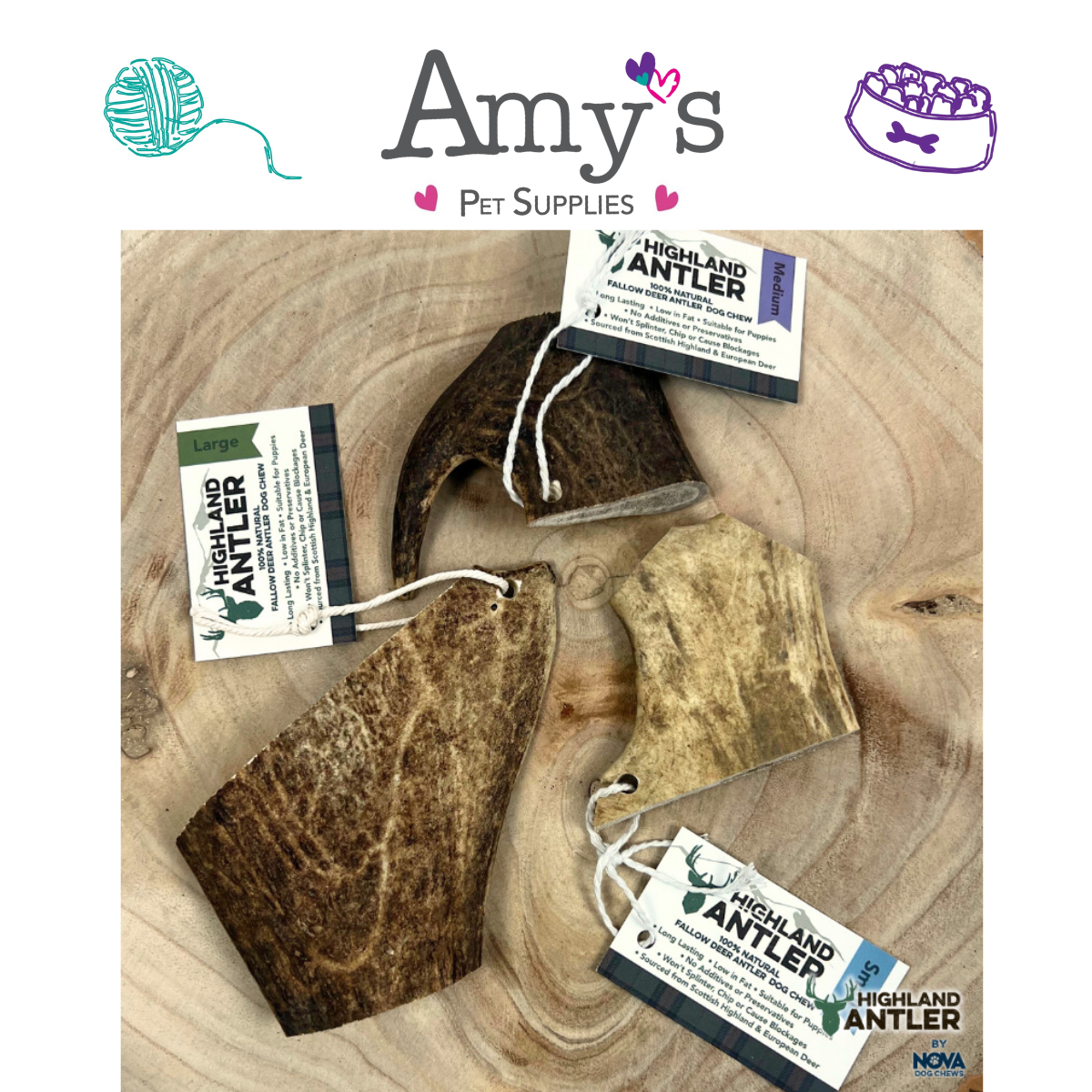 Fallow antler dog chew outlet