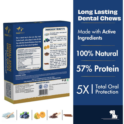 Himalayan Cheese Chews For Dogs - Dentamust Blueberry 3 Pack