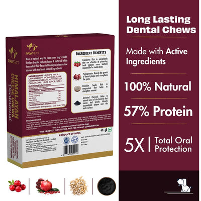 Himalayan Cheese Chews For Dogs - Dentamust Cranberry 3 Pack