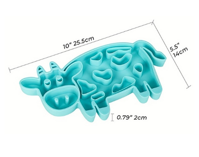 Cow Shaped Slow Feeder Dog Bowl