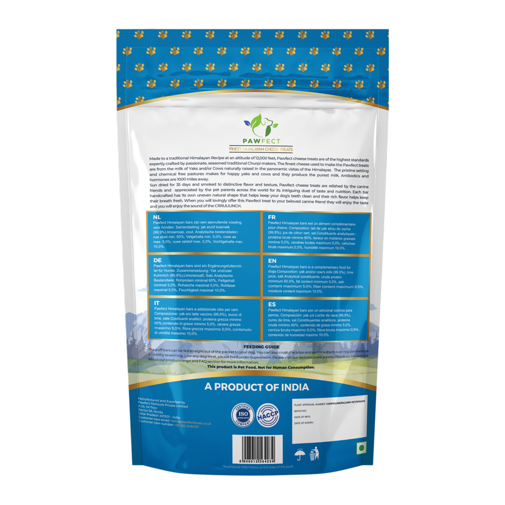 Himalayan Cheese Puff Bars For Dogs 70g