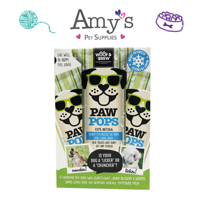 Woof & Brew Paw Pops 6 pack Ice Lollies for Dogs