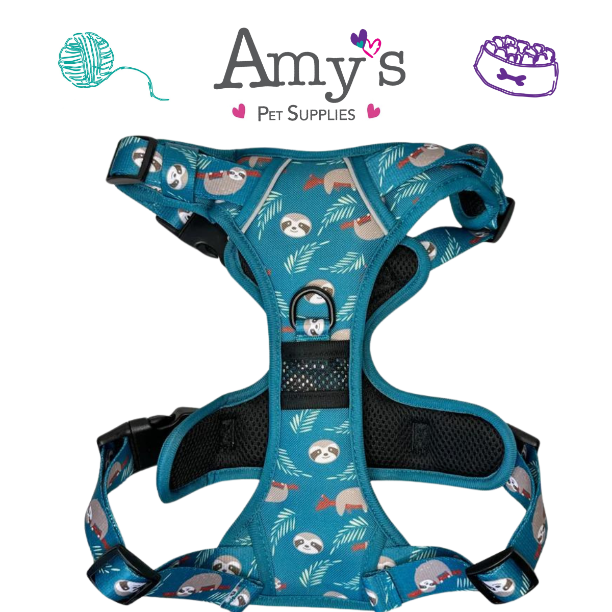 Pup Chic - Lazy Sloth Range- Harnesses, Leads, Etc