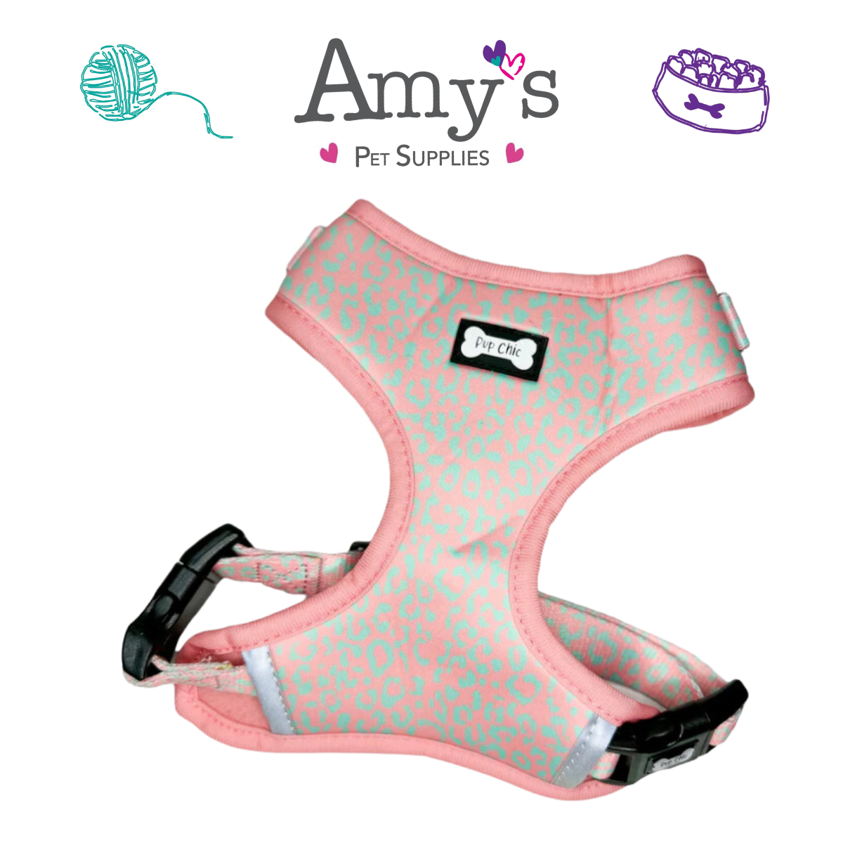 Pup Chic Wild Chic Range Harnesses Leads Etc Amy s Pet Supplies