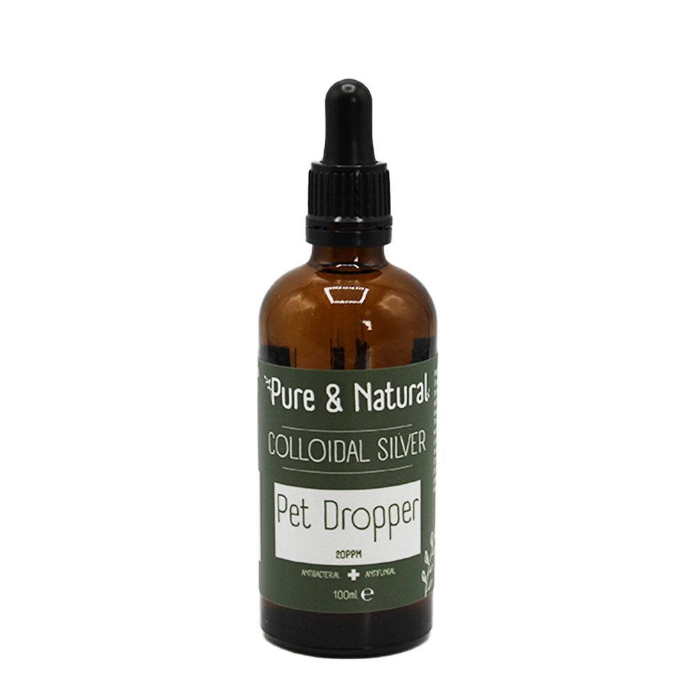 Pure & Natural Colloidal Silver 20ppm for Pets 100ml – Dropper Solution