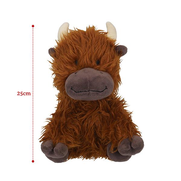 Rope Core Cow Plush Dog Toy