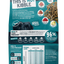 Dog food packaging with text 'This is not kibble' and product details on a white background