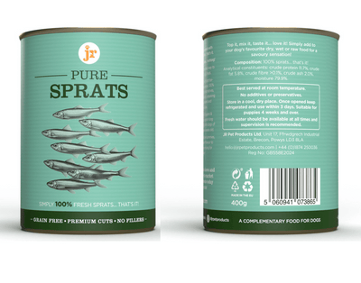 Jr Pure Dog Food Topper/Mixer Cans 80g - 400g.