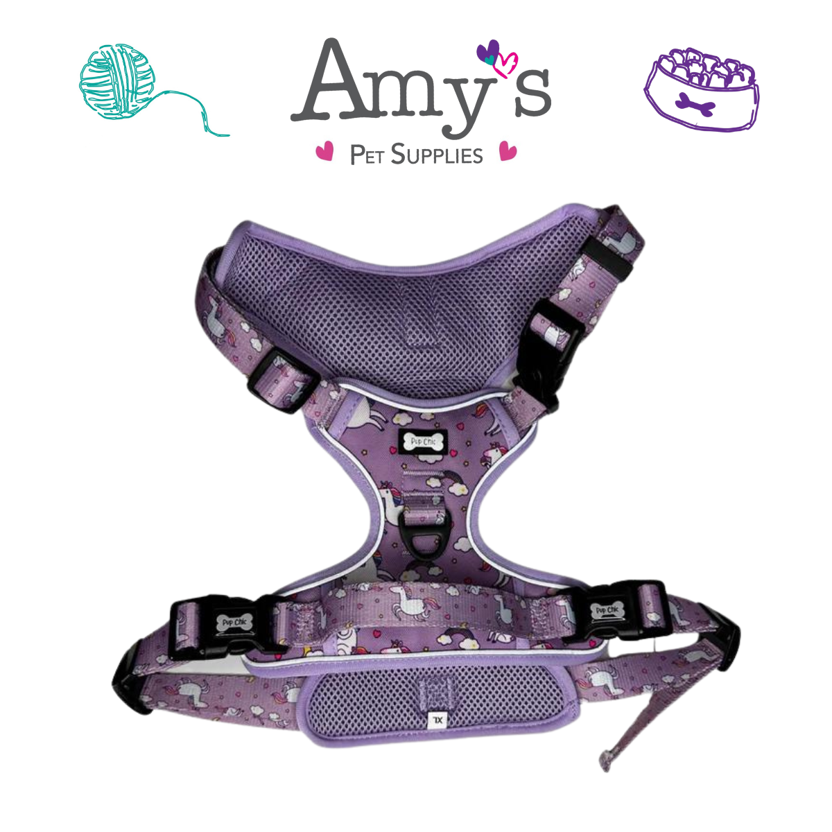 Pup Chic - Daydreams & Unicorns Range -  Harnesses, Collars, leads etc