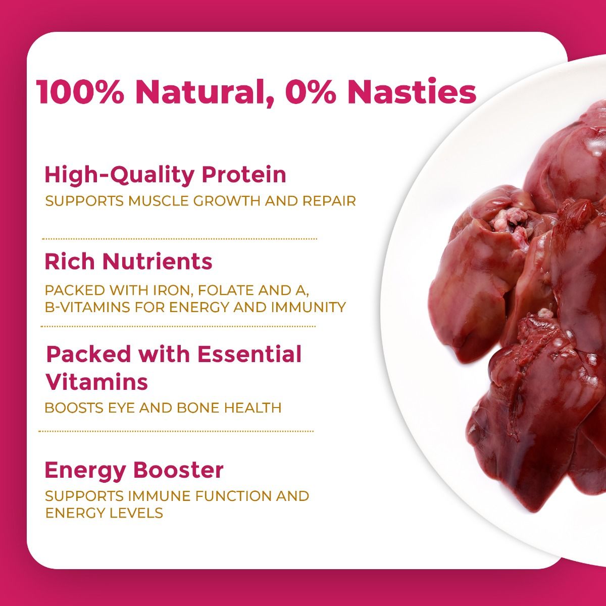 Pawfect Nature's Feast Freeze-Dried Cat Treat- Chicken Liver 50g