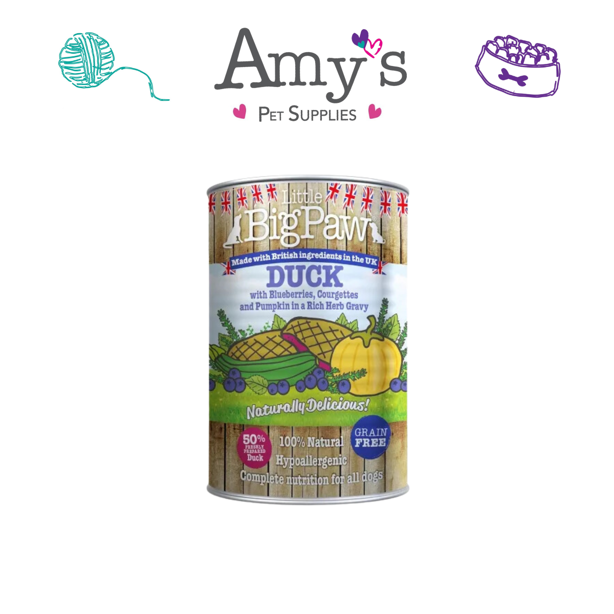 Little Big Paw Adult Dog Food Tin 390g