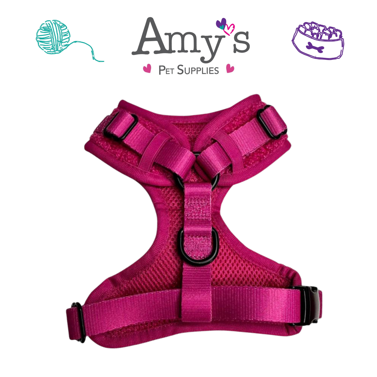 Pup Chic - Hot Stuff Fleece Range- Harnesses, Leads, Etc