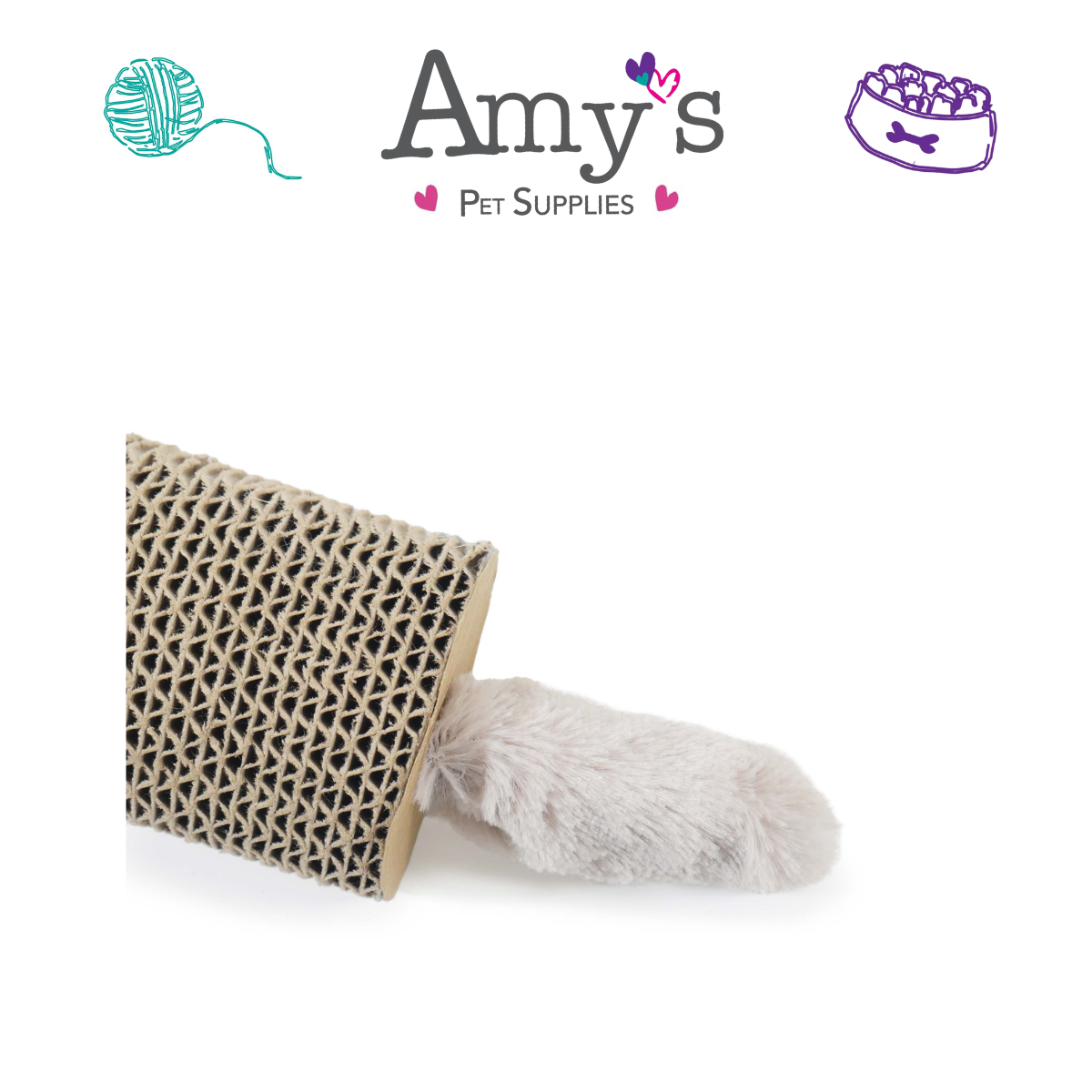 Cupid & Comet -  Reindeer Cardboard Cat Scratcher
