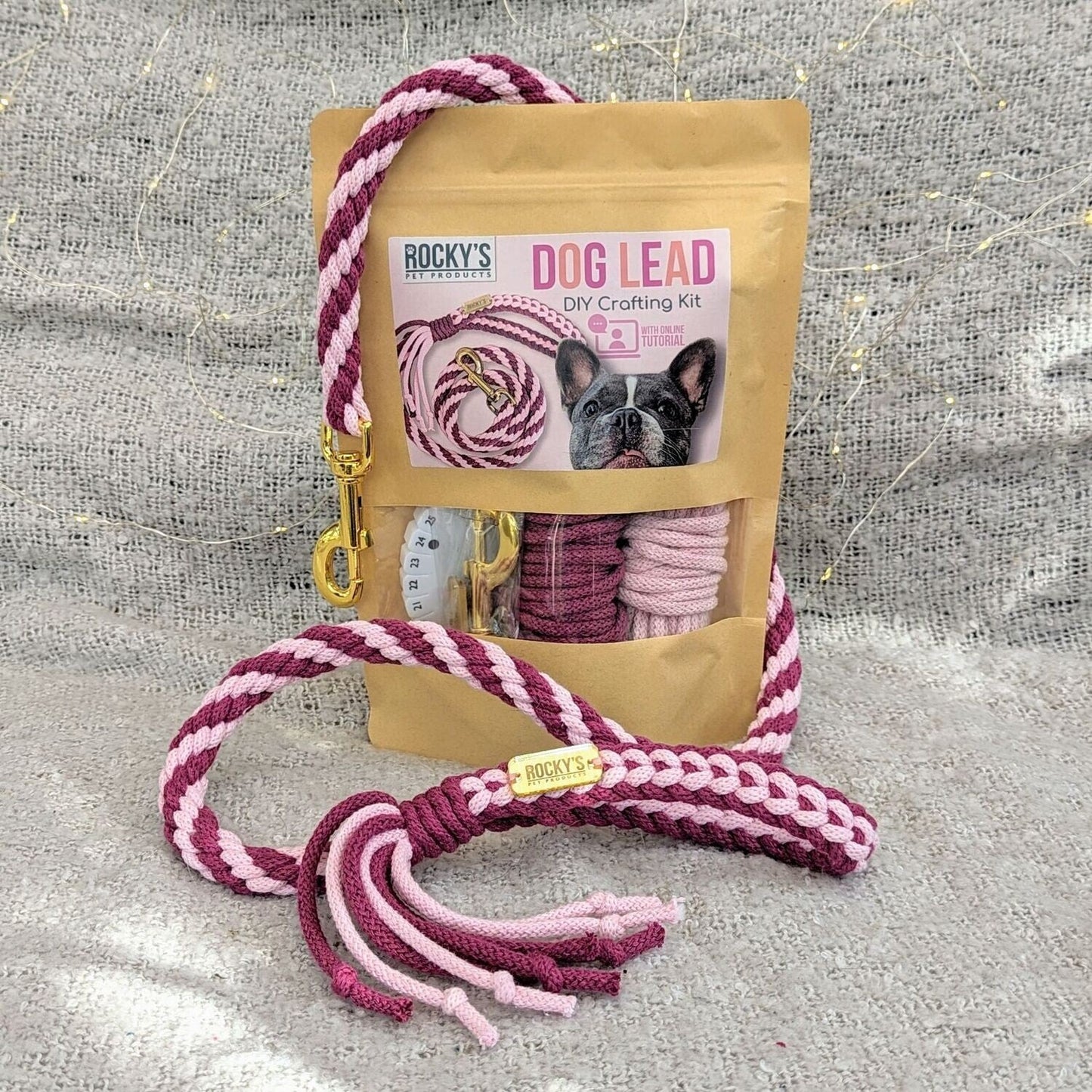 Make Your Own Dog Lead Craft Kit - PINK