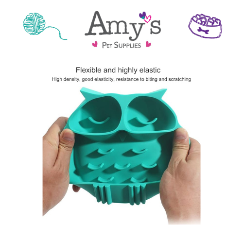 Owl Shaped Silicone Slow Feeder Bowl