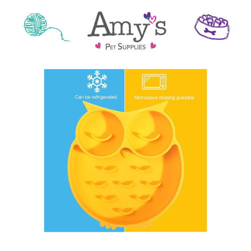 Owl Shaped Silicone Slow Feeder Bowl