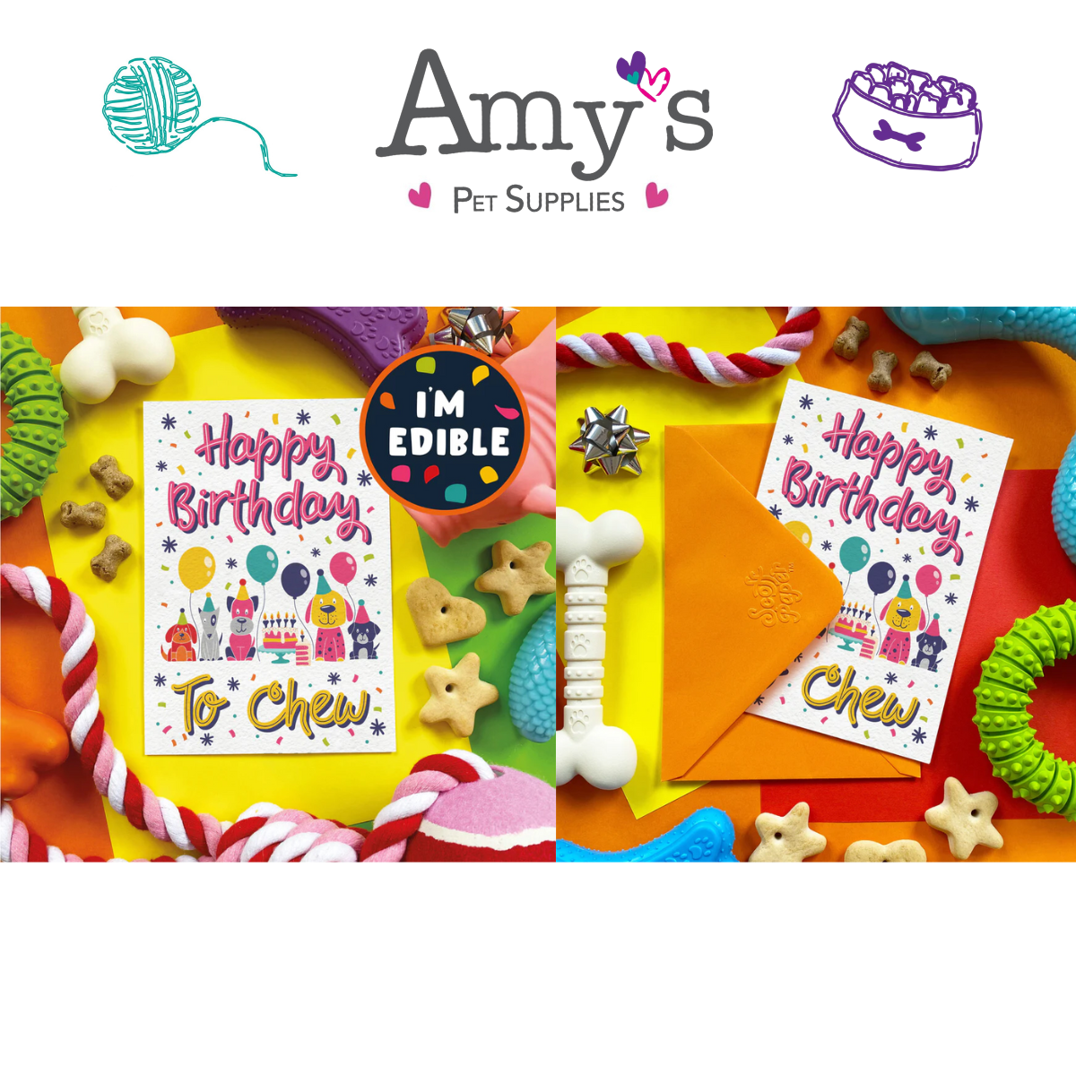 Scoff Paper Edible Celebration Cards For Dogs