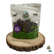 Bag of Paddock Farm Wild Boar Strips natural dog treats displayed on rustic wood slice, single-protein, hypoallergenic chew option for sensitive dogs, stocked by Amy’s Pet Supplies.