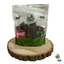 Pack of Paddock Farm Venison Strips natural dog treats shown on a wooden log slice, gluten-free and gently dried venison chews for dogs, stocked at Amy’s Pet Supplies.