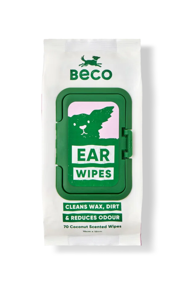 Beco Dog Ear Wipes 70 Pack | Wax & Dirt Cleaning Wipes