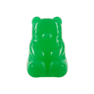 BARK Super Chewer Munchie the Bear Dog Toy – Green Rubber Treat-Dispensing Toy