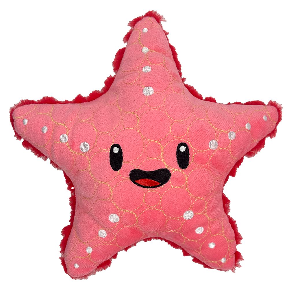 Bite Force Kevlar Tough Plush Starfish Dog Toy