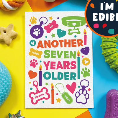 Scoff Paper Edible Greeting Cards for Dogs – Chicken, Bacon or Peanut Flavour