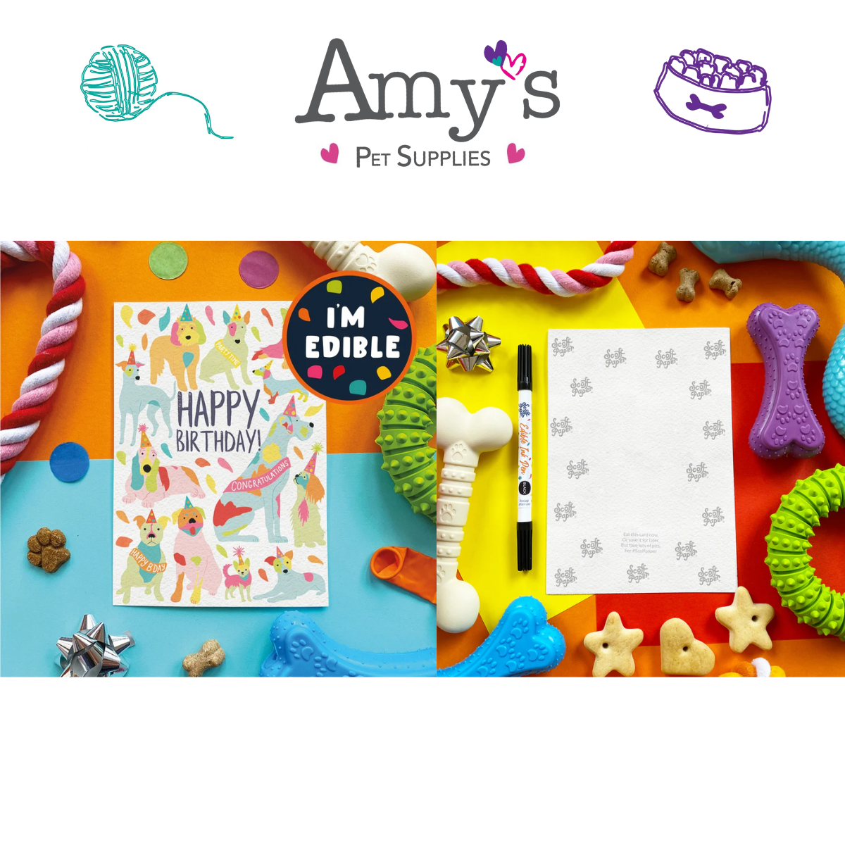 Scoff Paper Edible Celebration Cards For Dogs