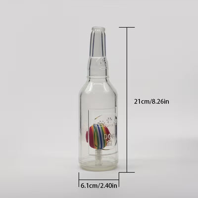 Bottle-Shaped TPR Dog Toy with Mini Tennis Ball – Durable Chew & Interactive Play