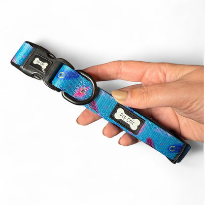 Pup Chic Boutique Power Peacock Adjustable & Tactical Dog Collars (XS–XL) – Bold Style for Every Size