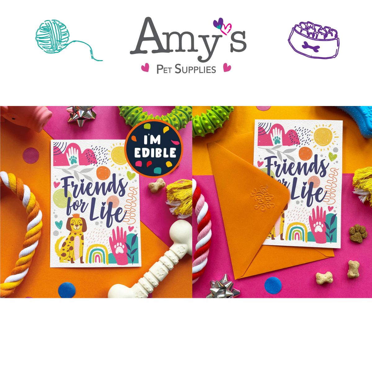 Scoff Paper Edible Celebration Cards For Dogs