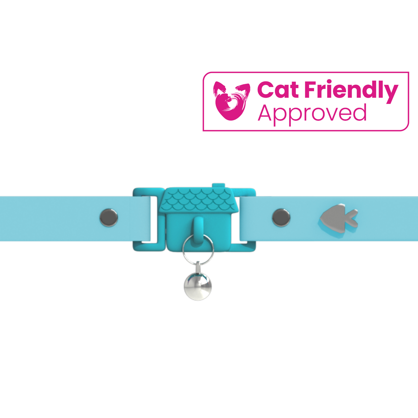 KITTYRAMA AQUA CAT COLLAR - Quick Release, Breakaway, Hypoallergenic