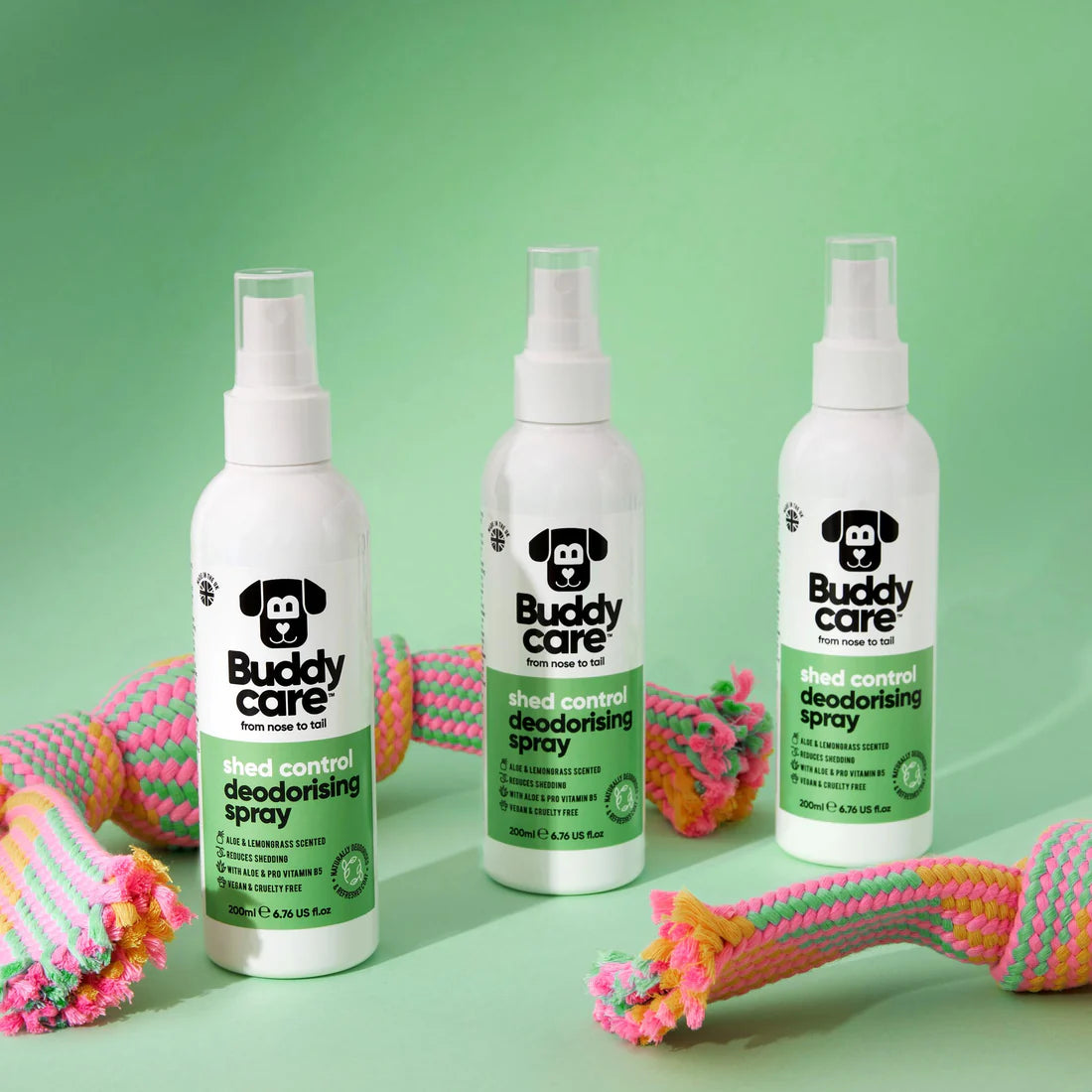 Buddy Care Shed Control Aloe & Lemongrass Dog Deodorising Spray