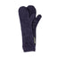 Pair of Ruff and Tumble dog drying mitts in blackberry purple, made from ultra-absorbent cotton towelling to remove mud and moisture from paws and legs, available at Amy’s Pet Supplies.
