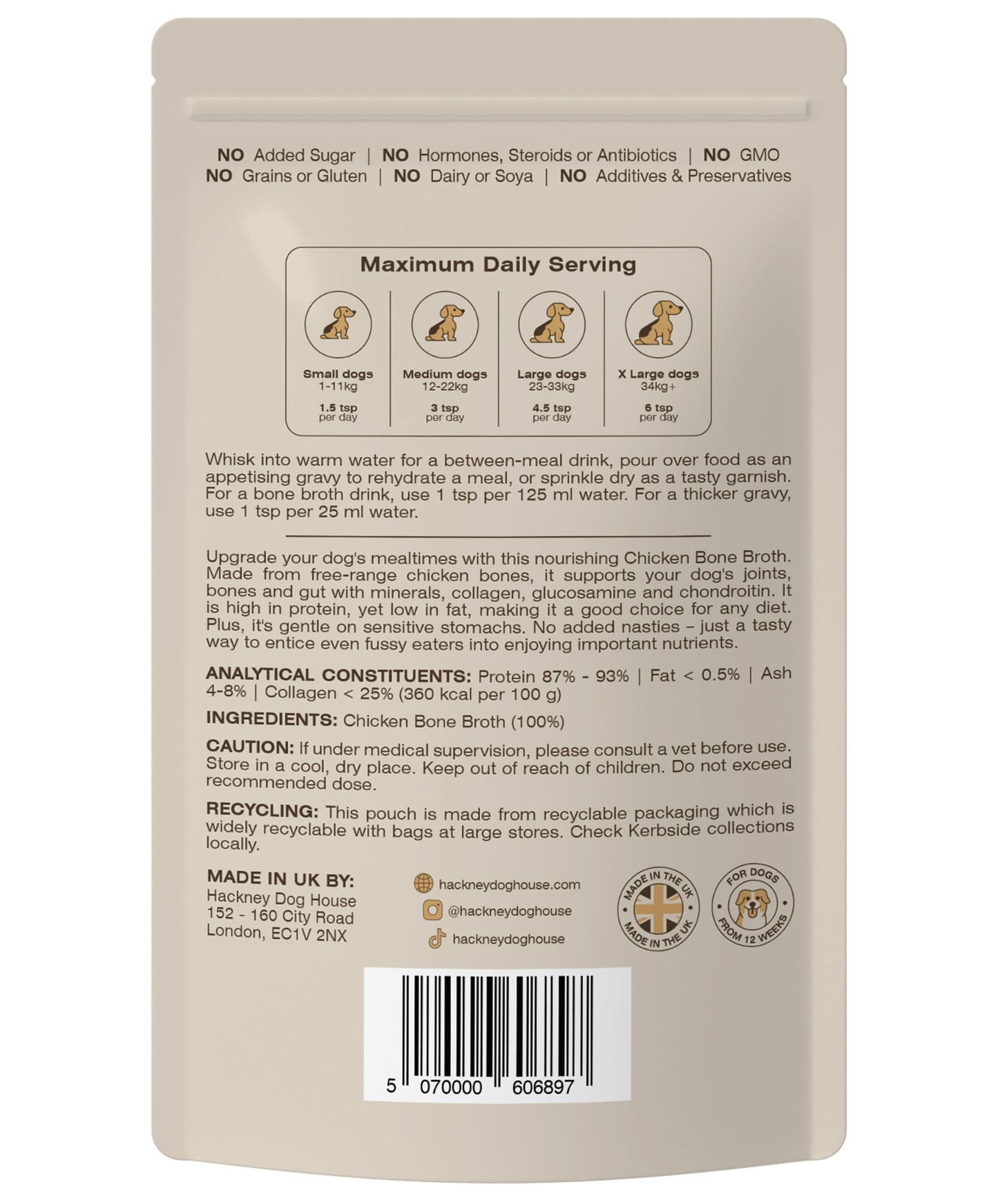 Hackney Dog House - Chicken Bone Broth Powder