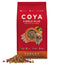 Red bag of Coya Kibble Plus dog food with a dog illustration and text about superfoods.