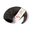 Large hollow buffalo horn dog chew with product label, all-natural and additive-free, durable chew for dental care and enrichment, sold at Amy’s Pet Supplies.

