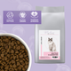 Blake’s Luxury Pet Food Peptide+ hydrolysed salmon adult cat food for skin, coat and hairball care in resealable bag with kibble bowl, grain free hypoallergenic veterinary approved formula