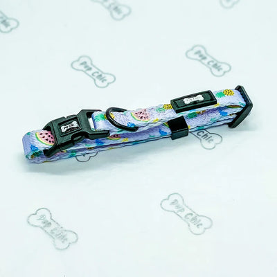 Pup Chic Cutie Fruity Puppy Collar on a white background