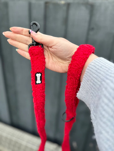 Pup Chic - Ruby Red Fleece Range- Harnesses, Leads, Etc