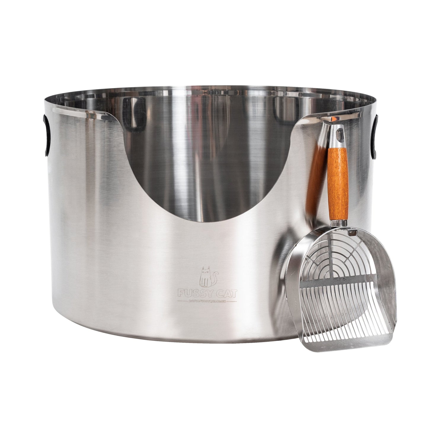 Fussy Cat Round Stainless Steel Litter Box