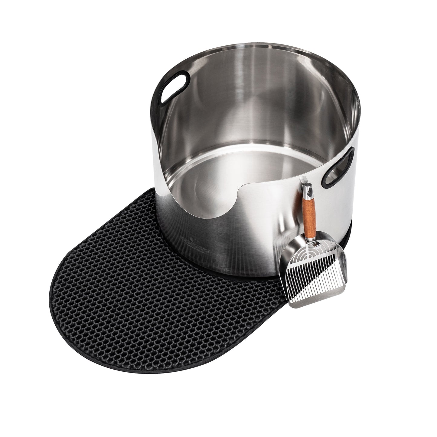 Fussy Cat Round Stainless Steel Litter Box