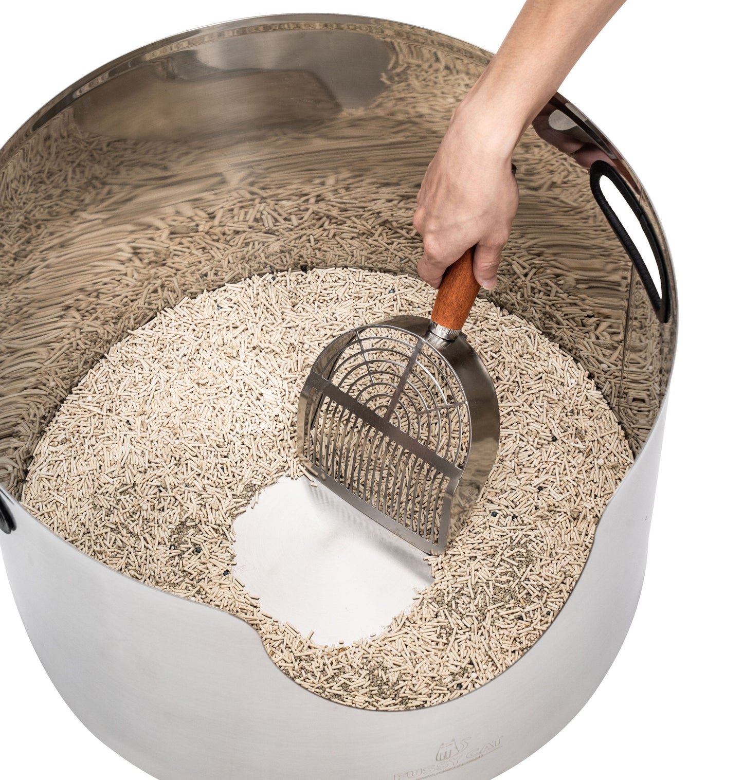 Fussy Cat Round Stainless Steel Litter Box