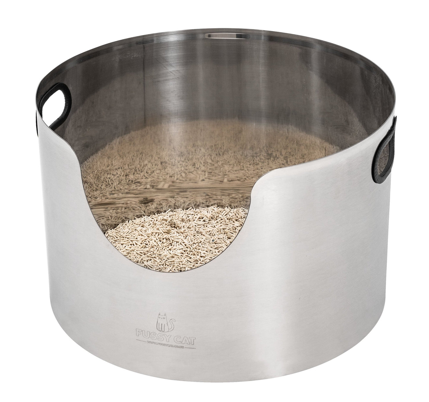 Fussy Cat Round Stainless Steel Litter Box