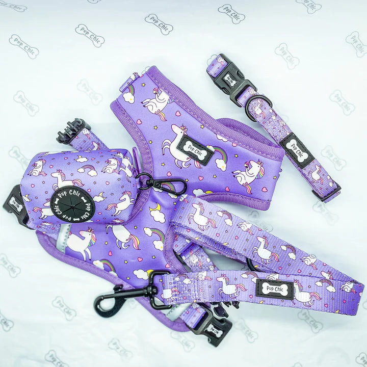 Pup Chic - Daydreams & Unicorns Range -  Harnesses, Collars, leads etc