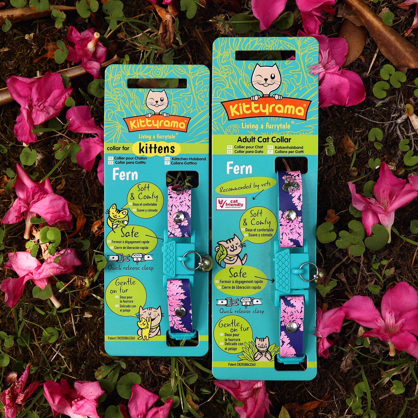 KITTYRAMA KITTEN BOTANICALS FERN COLLAR - Quick Release, Breakaway, Hypoallergenic